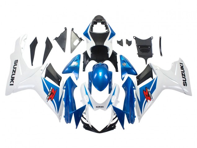 2011-2024 Suzuki GSXR 600/750 Motorcycle Fairings - Blue White
