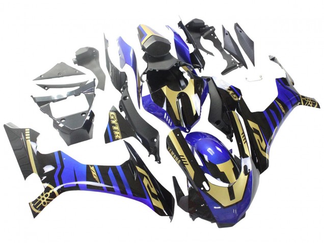 2015-2019 Yamaha YZF R1 Motorcycle Fairings - Blue Gold Black