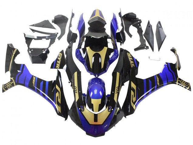 2015-2019 Yamaha YZF R1 Motorcycle Fairings - Blue Gold Black
