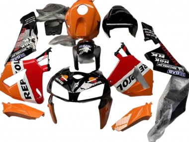 Custom 2005-2006 Honda CBR600RR Motorcycle Fairings - Black Orange White Red Repsol