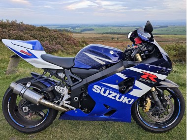 Custom 2004-2005 Suzuki GSXR 600 Motorcycle Fairings - Blue White Red