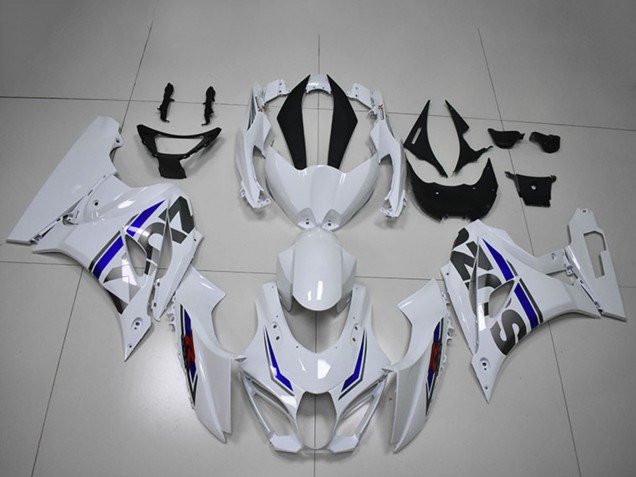 2017-2025 White Blue Suzuki GSXR 1000 Motorcycle Fairings