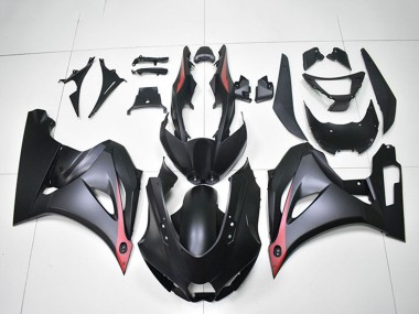 Custom 2017-2024 Matte Black Red Suzuki GSXR 1000 Motorcycle Fairings