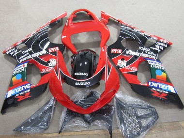 Custom 2000-2002 Red Black Blue DENSO Suzuki GSXR 1000 Motorcycle Fairings