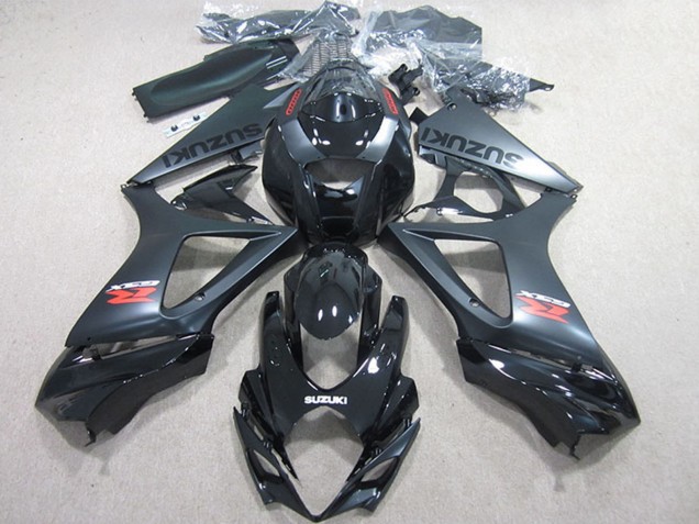 2007-2008 Glossy Black Matte Black Suzuki GSXR 1000 Motorcycle Fairings Kits