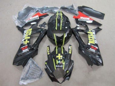 Custom 2007-2008 Glossy Black Yellow Red Rizla Suzuki GSXR 1000 Motorcycle Fairings