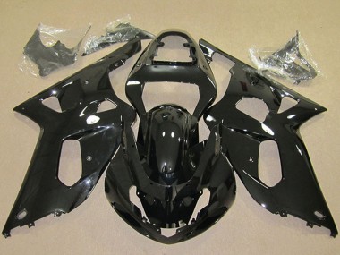 Custom 2001-2003 Glossy Black Suzuki GSXR 600 Motorcycle Fairings