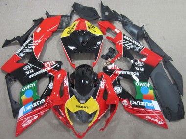 Custom 2006-2007 Red Yellow Green Blue Black JOMO Suzuki GSXR 600 Motorcycle Fairings