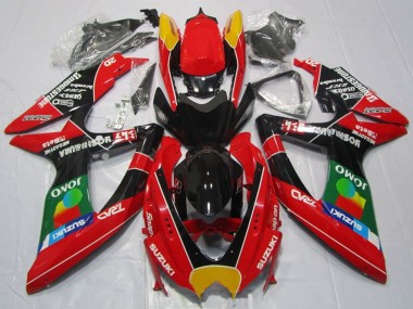 Custom 2008-2010 Red Orange Blue Green Black JOMO Suzuki GSXR 600 Motorcycle Fairings