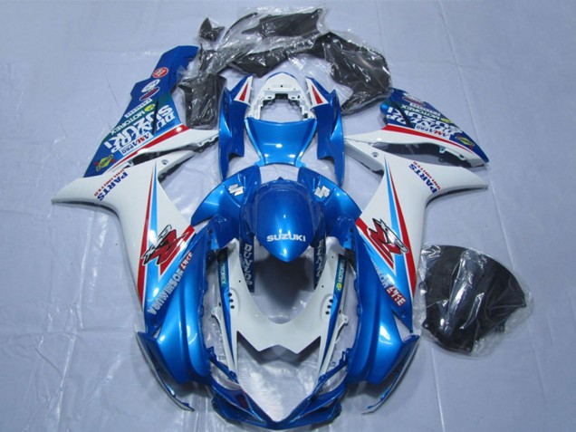 2011-2024 Blue White Suzuki GSXR 600 Motorcycle Fairings