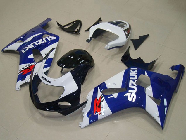 2001-2003 Blue White Suzuki GSXR 750 Motorcycle Fairings