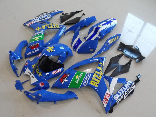 2006-2007 Blue White Green Black Gold Rizla Suzuki GSXR 750 Motorcycle Fairings