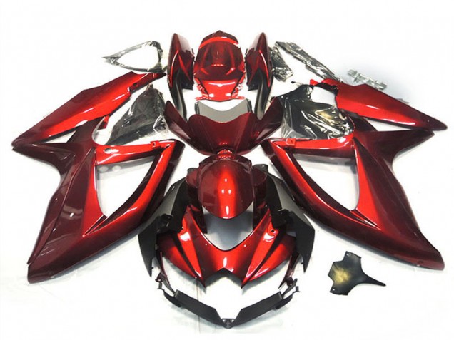 2008-2010 Glossy Red Suzuki GSXR 750 Motorcycle Fairings