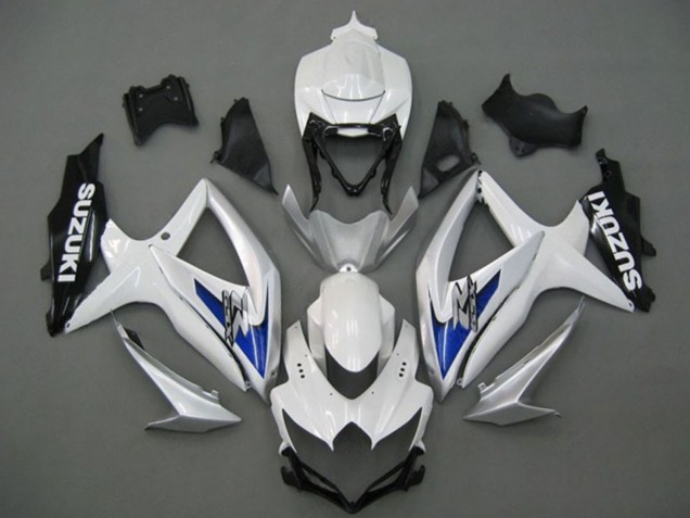 2008-2010 White Silver Blue Black Suzuki GSXR 750 Motorcycle Fairings