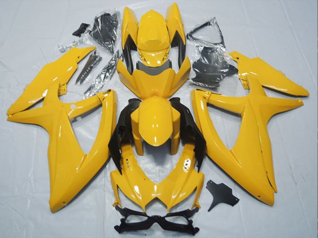 2008-2010 Yellow Suzuki GSXR 750 Motorcycle Fairings