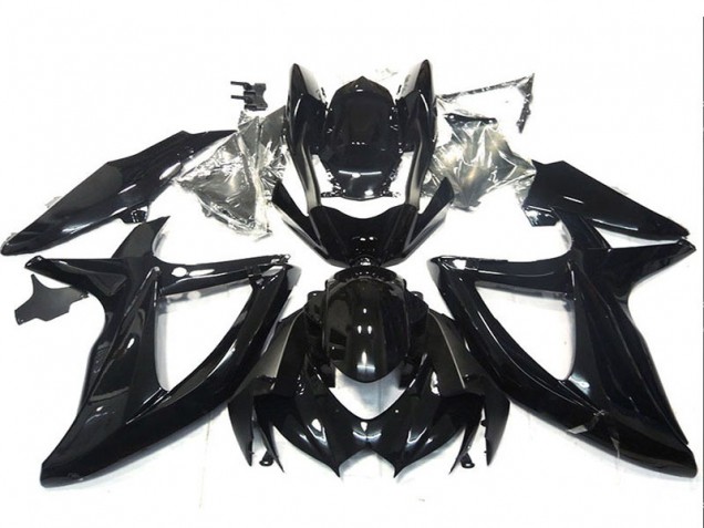 2008-2010 Glossy Black Suzuki GSXR 750 Motorcycle Fairings