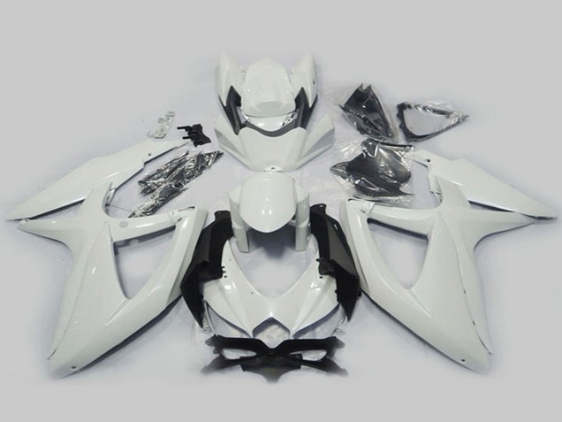 2008-2010 Pearl White Suzuki GSXR 750 Motorcycle Fairings