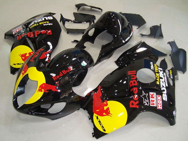 1996-2007 Glossy Black Yellow Red Bull Suzuki GSXR 1300 Hayabusa Motorcycle Fairings