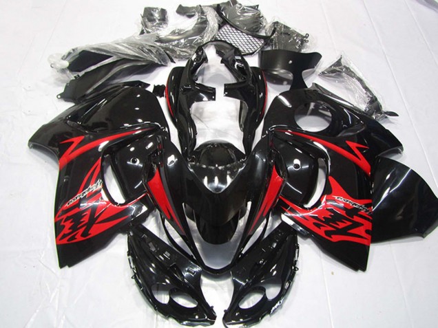 2008-2020 Glossy Black Red Suzuki GSXR 1300 Hayabusa Motorcycle Fairing