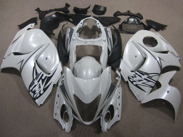2008-2020 White Black Suzuki GSXR 1300 Hayabusa Motorcycle Fairings