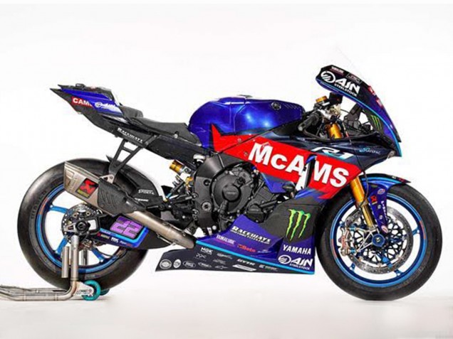 2002-2003 Yamaha YZF R1 Motorcycle Fairings - Blue Red McAMS Green Monster