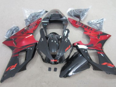 Custom 2000-2001 Red Glossy Black Yamaha YZF R1 Motorcycle Fairings
