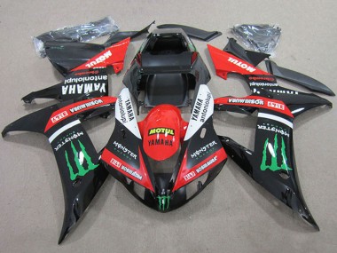 Custom 2004-2006 Red White Glossy Black Green Motul Monster Yamaha YZF R1 Motorcycle Fairings