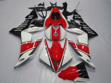 Custom 2004-2006 White Red Black Yamaha YZF R1 Motorcycle Fairing