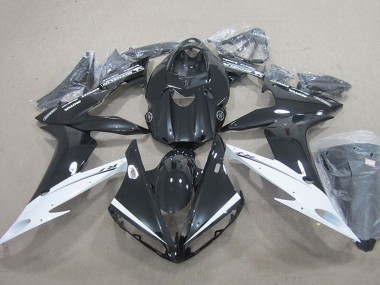Custom 2004-2006 Glossy Black White Yamaha YZF R1 Motorcycle Fairings