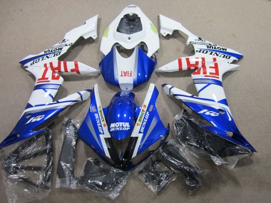 Custom 2004-2006 White Blue Motul Fiat Yamaha YZF R1 Motorcycle Fairings