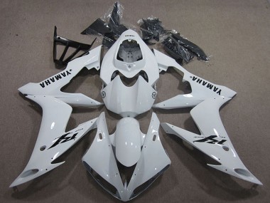 Custom 2004-2006 White Black Decal Yamaha YZF R1 Motorcycle Fairings