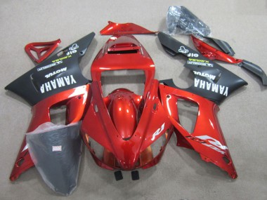 Custom 2009-2011 Red Matte Black Yamaha YZF R1 Motorcycle Fairing