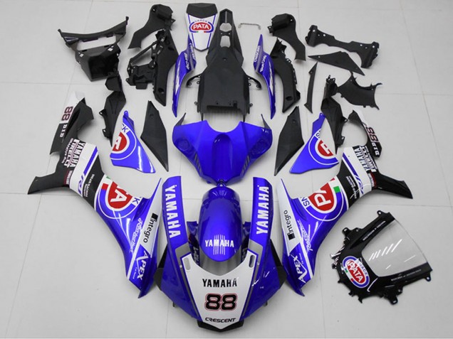 2015-2019 White Blue Black Red PATA 88 Yamaha YZF R1 Motorcycle Fairings