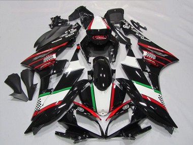 Custom 2006-2007 White Red Glossy Black Green Motul Yamaha YZF R6 Motorcycle Fairings