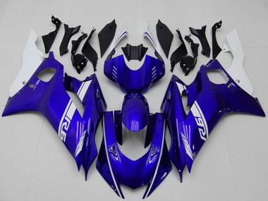 Custom 2017-2023 White Blue Yamaha YZF R6 Motorcycle Fairings