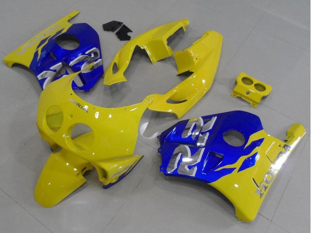 Aftermarket 1991-1998 Yellow Blue Honda CBR250RR MC22 Motorbike Fairing Kits
