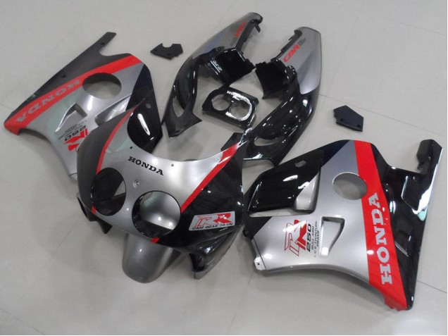 Custom 1991-1998 Silver Black Red Honda CBR250RR MC22 Motorcycle Fairing Kits Custom 1991-1998 Silver Black Red Honda CBR250RR MC22 Motorcycle Fairing Kits