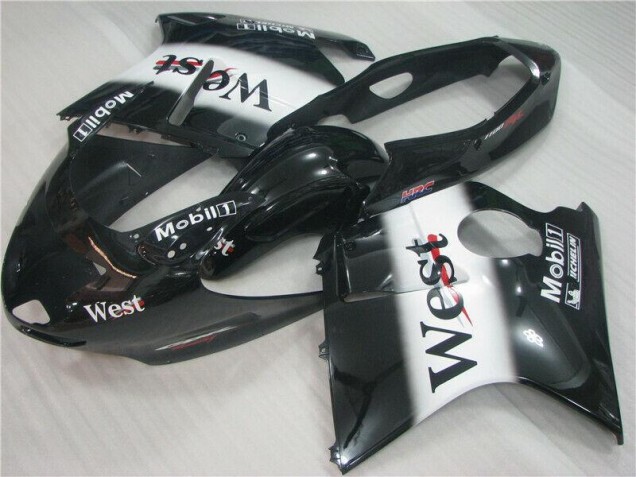 Custom 1996-2007 Black White West Honda CBR1100XX Motorcycle Fairing Kit Custom 1996-2007 Black White West Honda CBR1100XX Motorcycle Fairing Kit