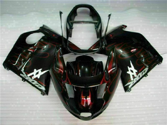 Custom 1996-2007 Red Flame Honda CBR1100XX Motorcycle Bodywork Custom 1996-2007 Red Flame Honda CBR1100XX Motorcycle Bodywork