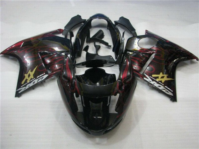Custom 1996-2007 Red Flame Honda CBR1100XX Motor Fairings Custom 1996-2007 Red Flame Honda CBR1100XX Motor Fairings