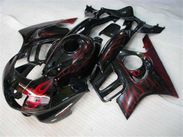 Custom 1995-1998 Black Red Flame Honda CBR600 F3 Bike Fairings Custom 1995-1998 Black Red Flame Honda CBR600 F3 Bike Fairings