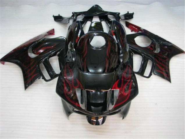 Custom 1995-1998 Black Red Flame Honda CBR600 F3 Bike Fairings Custom 1995-1998 Black Red Flame Honda CBR600 F3 Bike Fairings