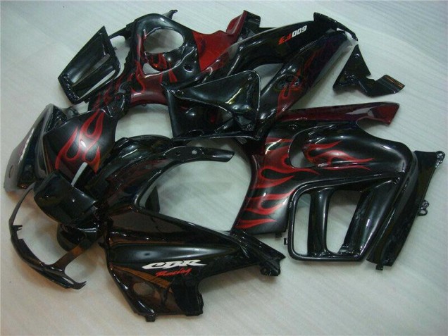 Custom 1995-1998 Black Red Flame Honda CBR600 F3 Motorcyle Fairings Custom 1995-1998 Black Red Flame Honda CBR600 F3 Motorcyle Fairings
