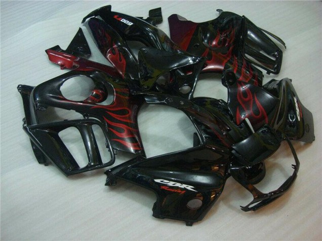 Custom 1995-1998 Black Red Flame Honda CBR600 F3 Motorcyle Fairings Custom 1995-1998 Black Red Flame Honda CBR600 F3 Motorcyle Fairings