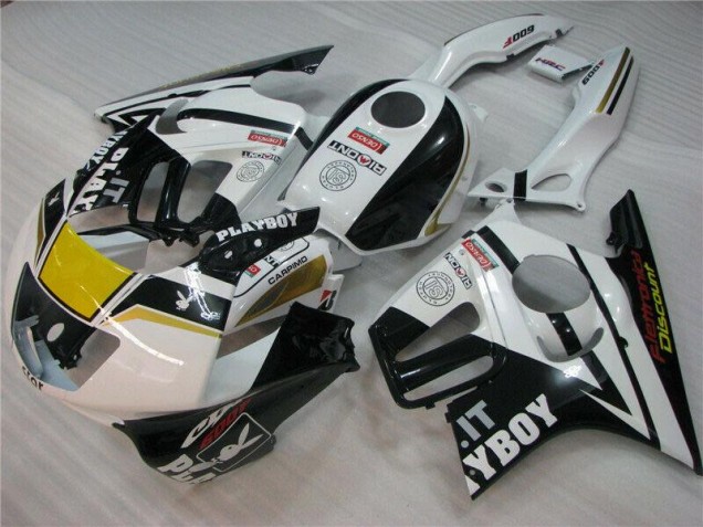 Custom 1995-1998 White Black Playboy Honda CBR600 F3 Motorcycle Fairing