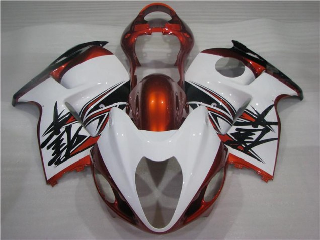Custom 1996-2007 Orange White Black Suzuki GSXR 1300 Hayabusa Bike Fairings Custom 1996-2007 Orange White Black Suzuki GSXR 1300 Hayabusa Bike Fairings