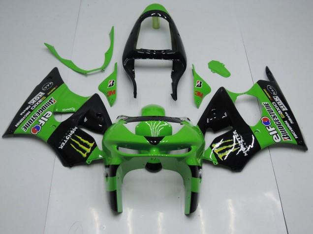 Custom 1998-1999 Green Monster Kawasaki ZX6R Motor Bike Fairings Custom 1998-1999 Green Monster Kawasaki ZX6R Motor Bike Fairings