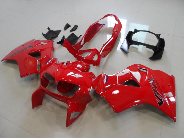 Custom 1998-2001 Red Honda VFR800 Moto Fairings Custom 1998-2001 Red Honda VFR800 Moto Fairings