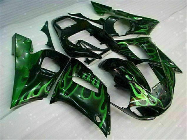 Custom 1998-2002 Green Black Yamaha YZF R6 Motor Bike Fairings Custom 1998-2002 Green Black Yamaha YZF R6 Motor Bike Fairings