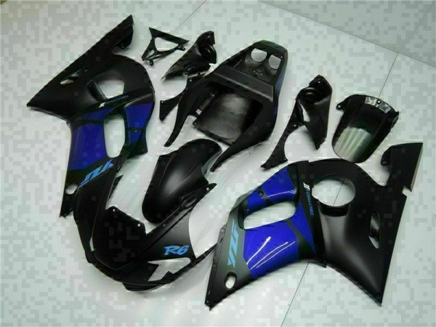Custom 1998-2002 Blue Black Yamaha YZF R6 Bike Fairing Kit Custom 1998-2002 Blue Black Yamaha YZF R6 Bike Fairing Kit